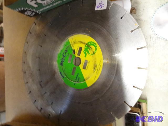 lot 192 image: 2 Diamond Concrete Saw Blades. 14" X 16&...