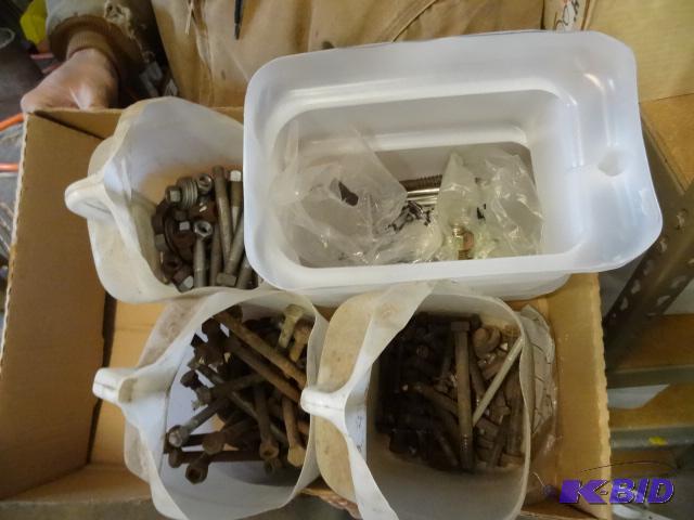 lot 208 image: Box of Misc nuts, Bolts and Hardware...