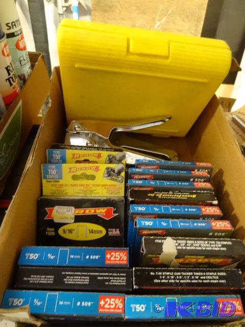 lot 218 image: 3 Hand Staplers and Misc Staples...