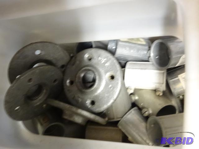 lot 249 image: 8 Bins of Misc Electrical Supplies...