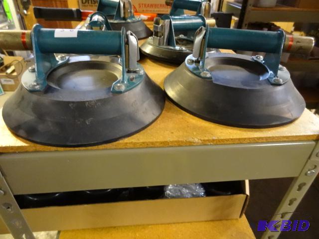 lot 25 image: Pair of Heavy Duty Glass Suction Cups...