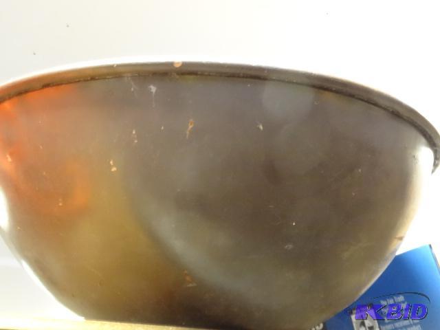 lot 263 image: 24 Metal Lid Used as a in Ground Flower Pot...