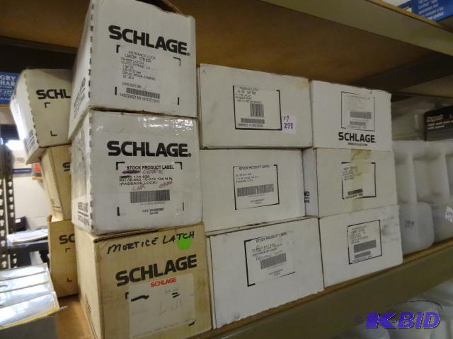 lot 278 image: 9 Schlage Door Laten Assemblies, Used. Not al...