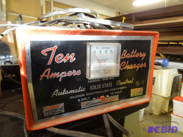 lot 284 image: Schumacher 6 and 12 Volt Battery Charger...