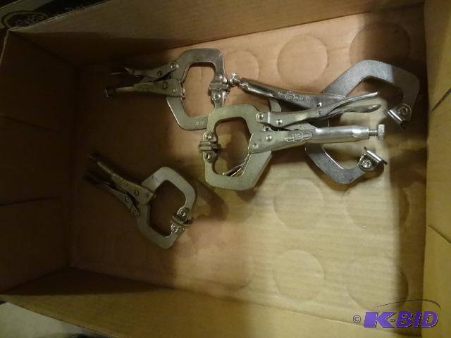 lot 301 image: Mise Grip 6SP Clamp Pliers Qty 4...