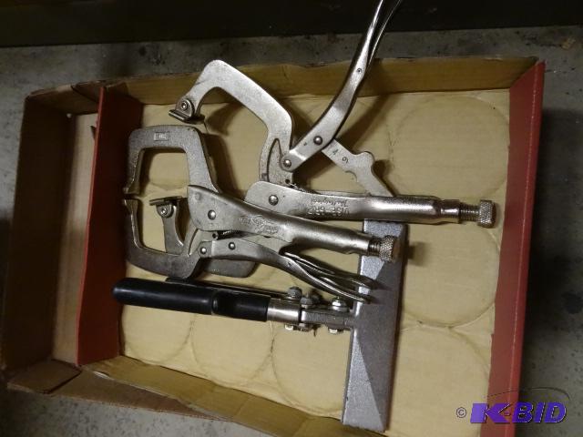 lot 318 image: Tinners Clamp, 2 Vise Grip Plier Clamps. 11R...