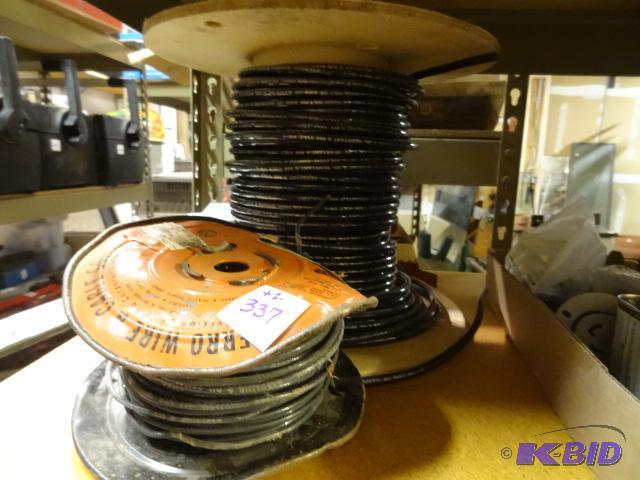 lot 337 image: Size 14 Solidcore Wire. Size 6 Strand Wire...