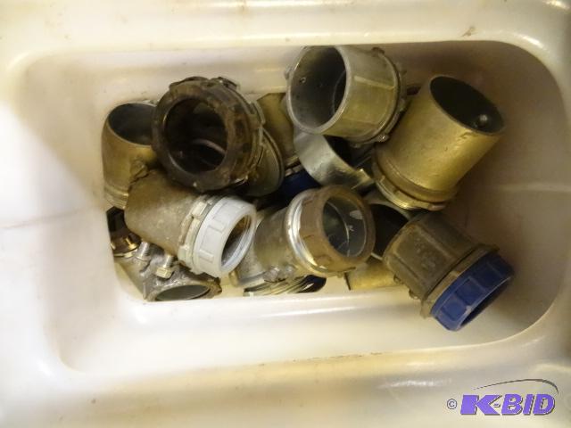 lot 343 image: 2 Bins of Conduit Connectors...