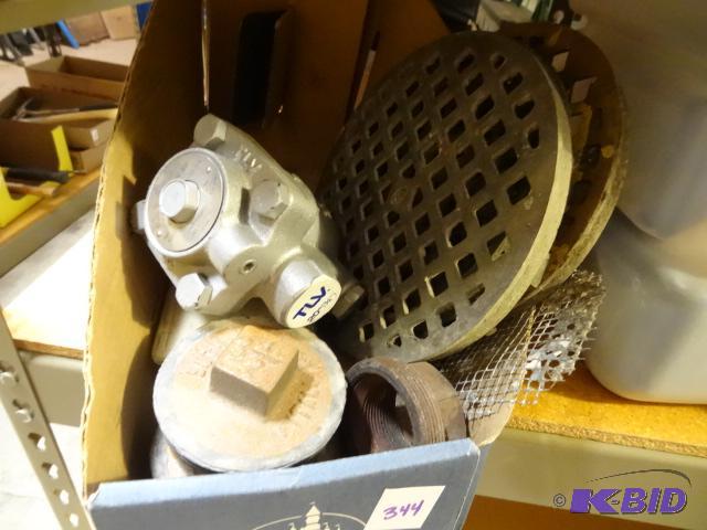 lot 344 image: Vintage Drain Covers, Faucet Washer Kit, 3 1...