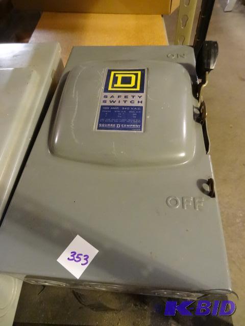lot 353 image: Square D 100 Amp Safety Switch...