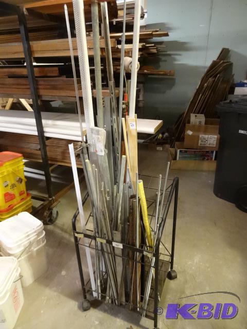 lot 371 image: Bin of Misc Threaded Rod, Pipe, Metal and Mor...