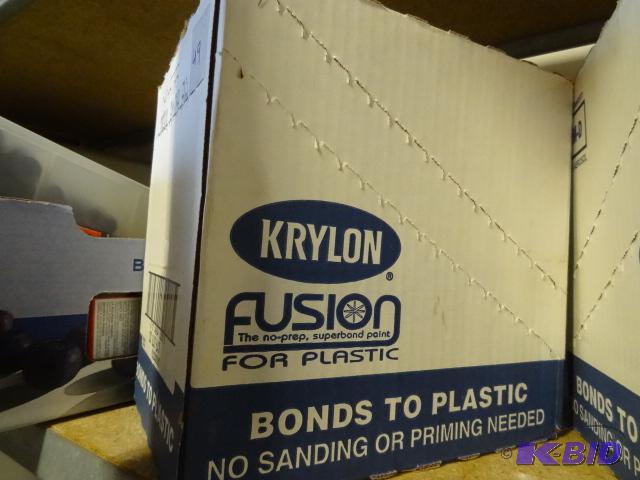 lot 49 image: Krylon Fusion Black Spray Paint for Plastic. ...