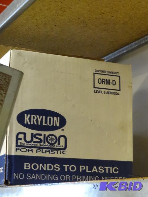 lot 53 image: Krylon Fusion Black Spray Paint for Plastic. ...