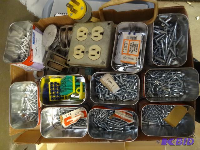 lot 95 image: Misc Sheet Metal Screws, Misc Pullies...