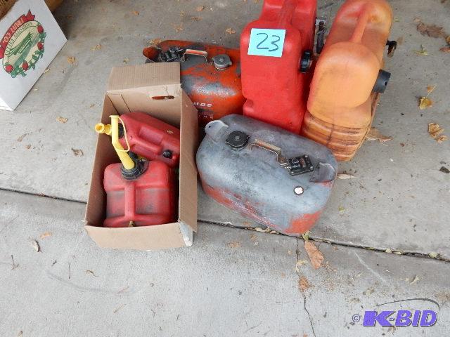 Misc. &nbsp Gas Containers.   2, metal 6 gal...