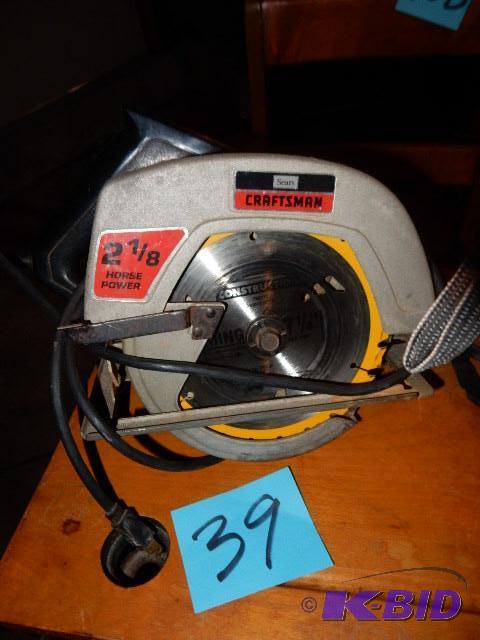 CRAFTSMAN Skill Saw, 2 18 H.P 7 14 in. Test...
