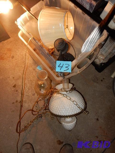 Misc.. Lamps.. Hanging Lamp, kerosene lamp wi...