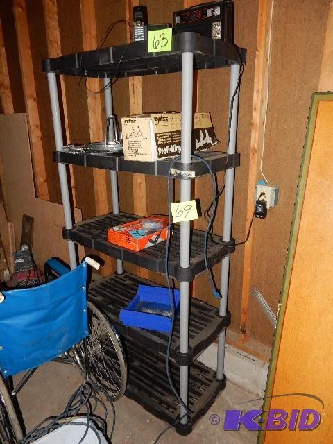 2, plastic shelves. Each 36in w x 18 in deep ...