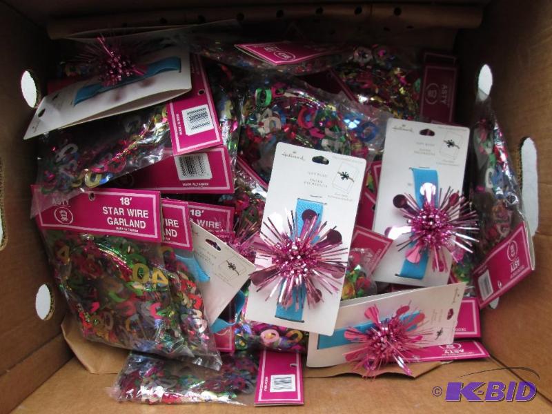 Large lot of assorted dcor, sparkle gift band...