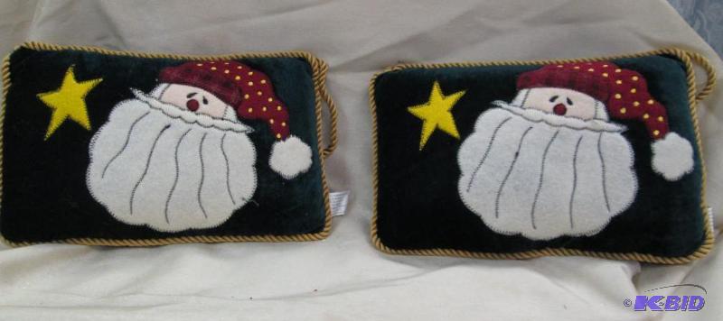 Qty 2 Hanging Christmas pillow with Santa on ...