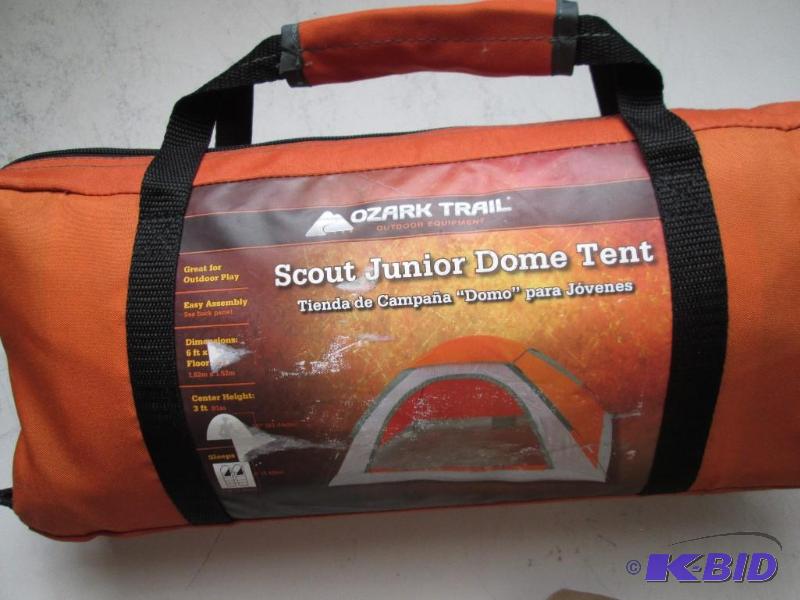 Scout dome tent, not tested or set up, appear...