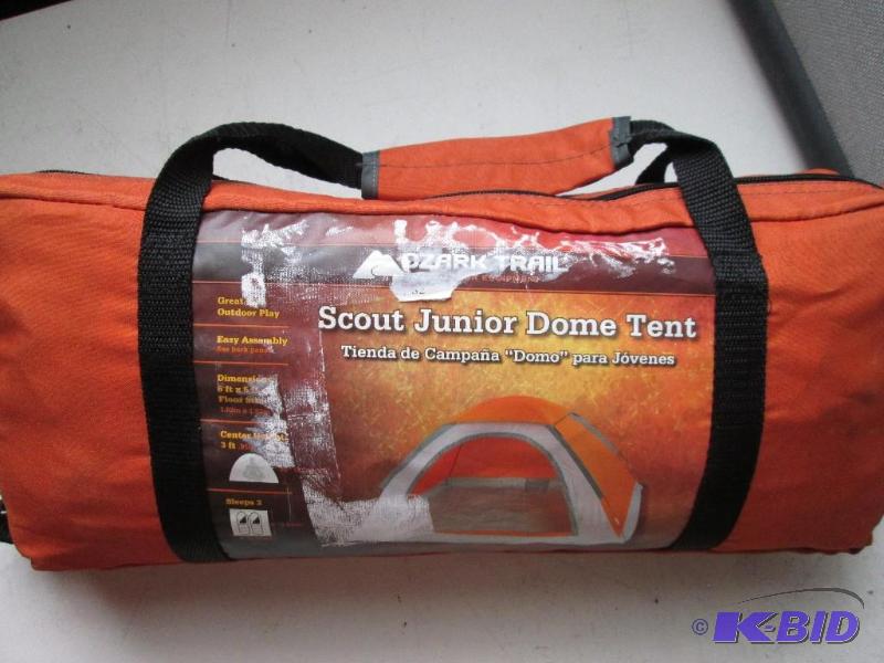 Scout dome tent, not tested or set up, appear...