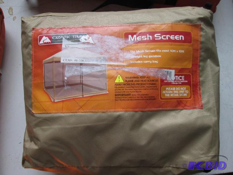 Ozark Trail gazebo screen cover, not set up o...