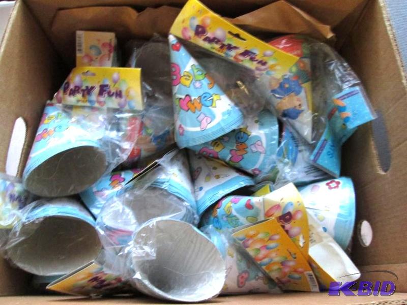 Box of baby shower hats, 6 per pack, new...