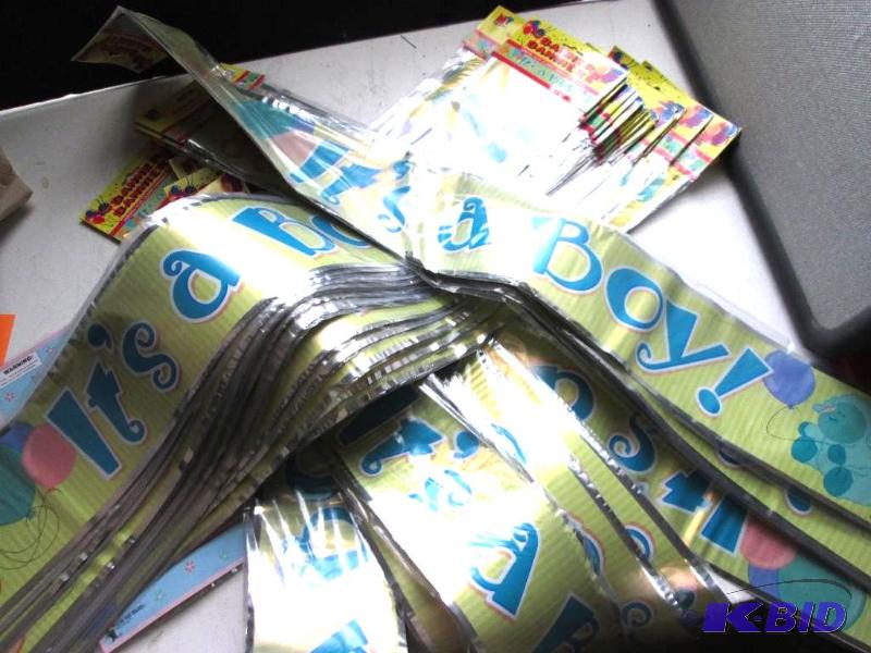 Lot of approx. 40 Its a Boy banners, great fo...
