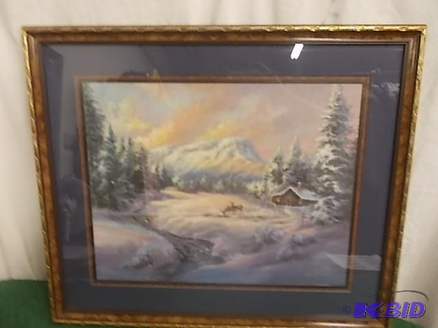 Wildlife Picture 22 x 26 Deer Framed &amp Ma...