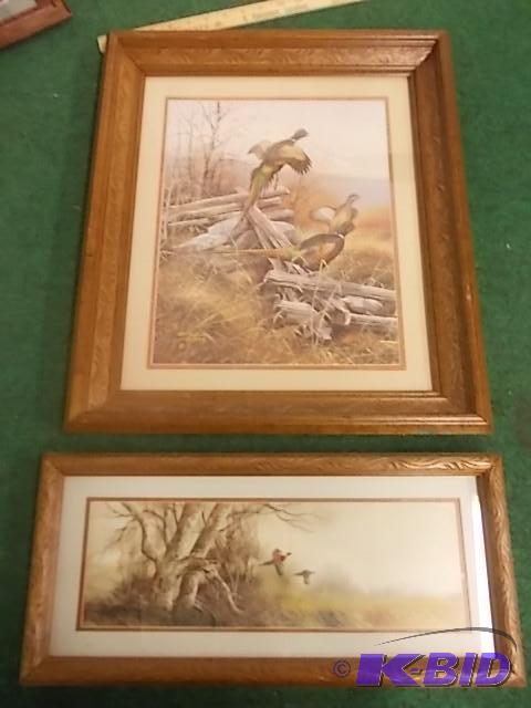 2 Pheasant Pictures 17 x 20 Gregory Messier, ...