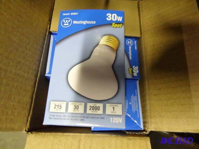 New box containing quantity sex Westinghouse ...