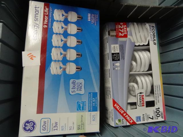 New lot of compact fluorescent bulbs approxim...