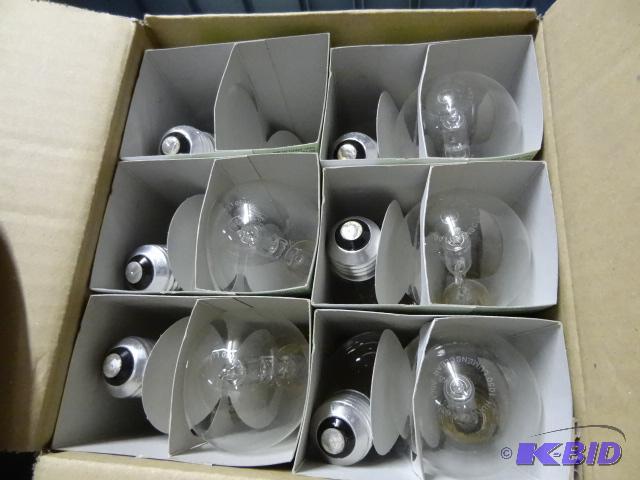 New box of GE brand light bulbs. Halogen lamp...
