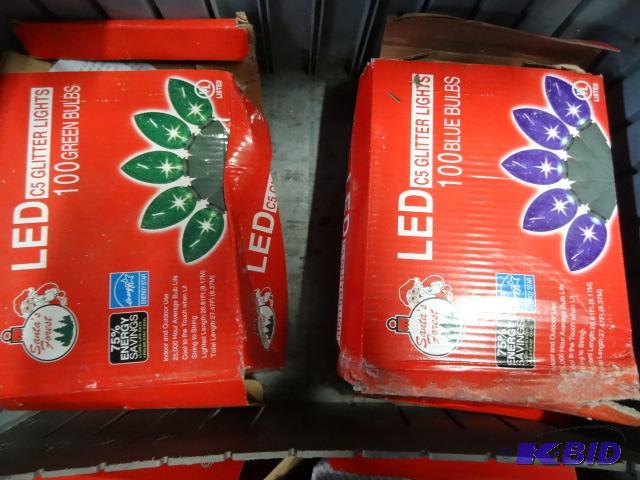 New Christmas light lot including 100 blue LE...