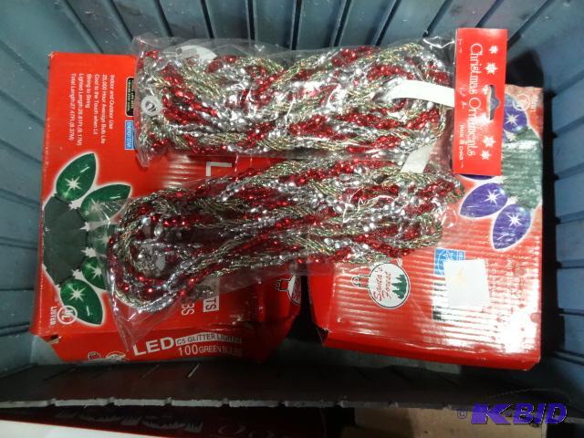 New christmas light lot including 100 green L...