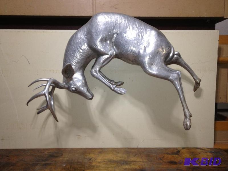 Large Cast Aluminum Deer Wall Hanging
