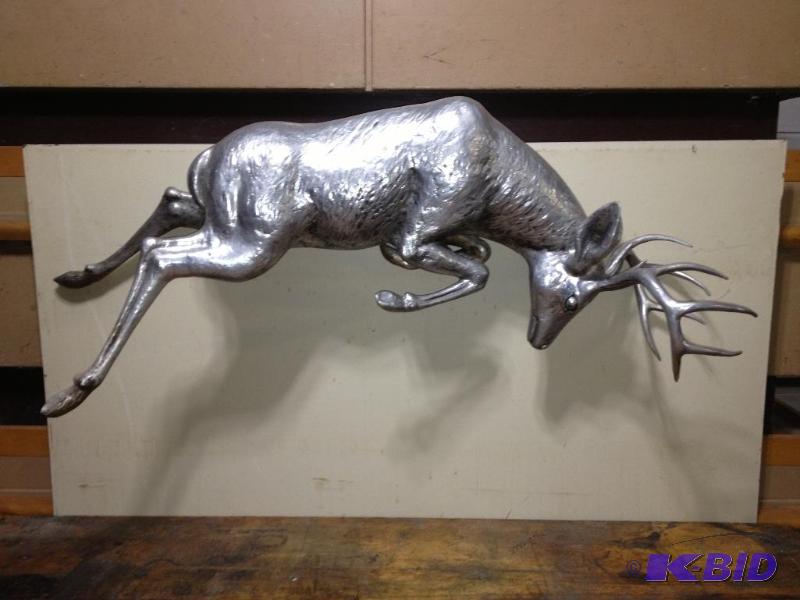 Large Cast Aluminum Deer Wall Hanging