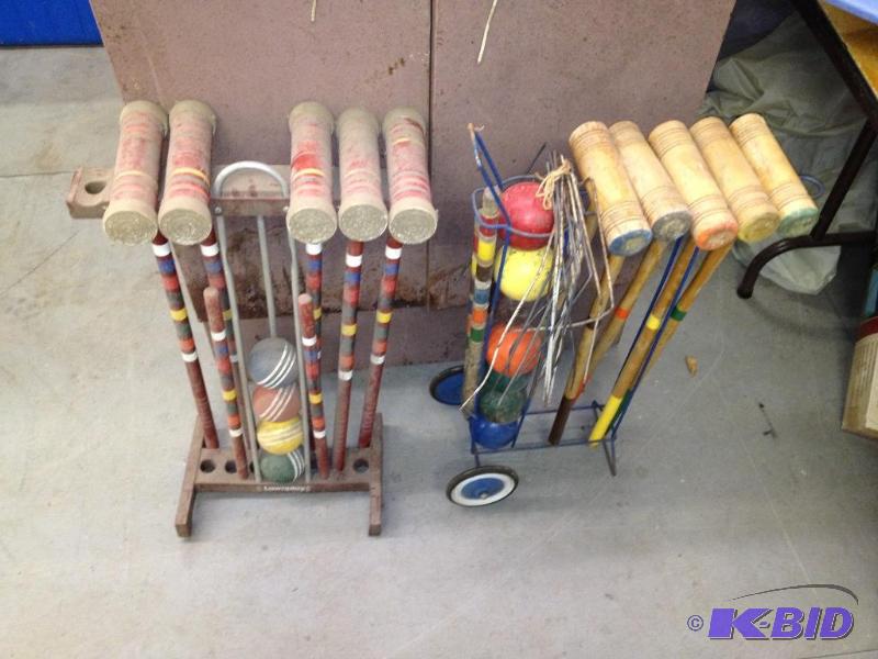 2 Croquet Sets, each missing a few pieces&nbs...
