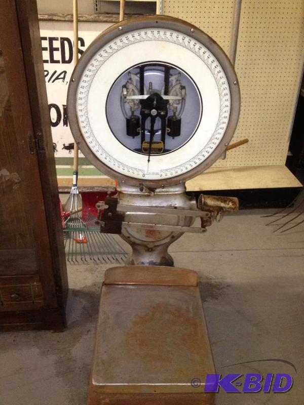 Antique Toledo Glass Front Scale&nbsp  Works...