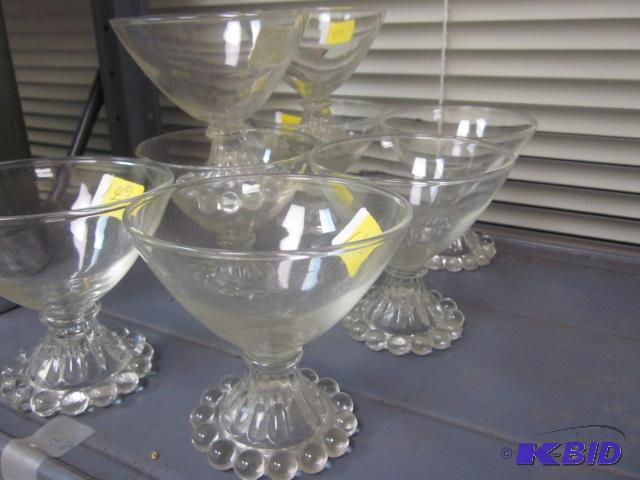 Lot of (8) Candlewick glass dessert cups.&nbs...