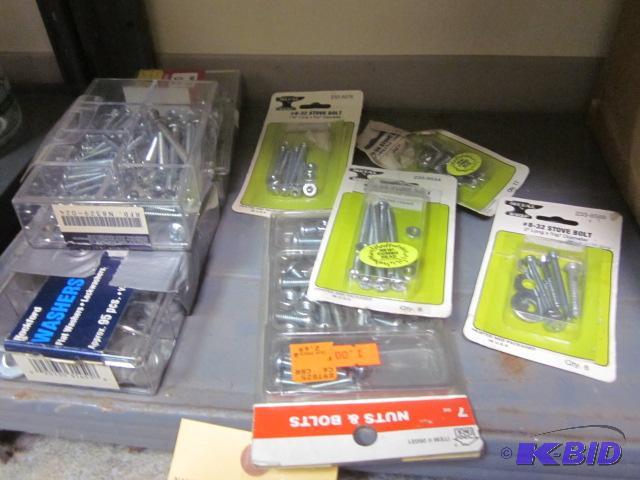 Lot of nuts, bolts and washers, all in packag...