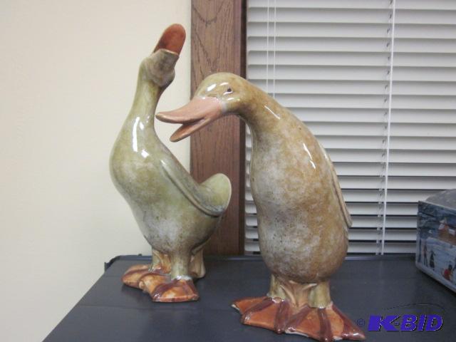 Pair of decorative ceramic 10 inch ducks.  &n...