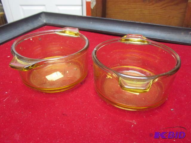 Pair of vintage glass bakeware.  &nbsp  &nbs...