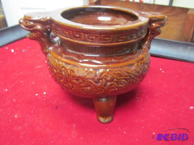 Double headed dragon Chinese planter, marked ...