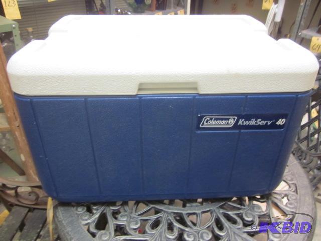 &nbsp  &nbsp  Coleman Kwikserv cooler with ...