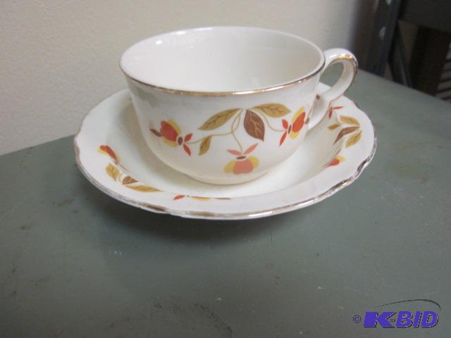 Hall Autumn Leaf cup and saucer, saucer has s...