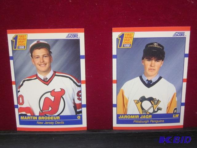 Jaromir Jagr and Martin Brodeur Rookie cards ...