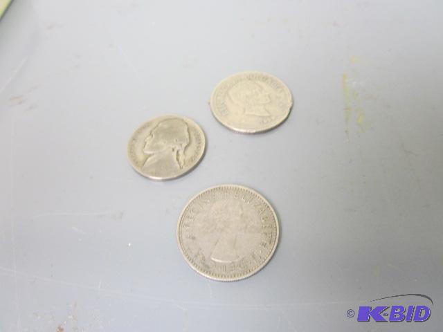 Lot of (3) silver coins, (2) 50% silver and (...