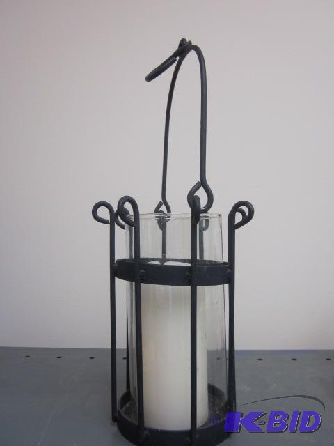 Hanging rod iron with glass candle lamp.&nbsp...